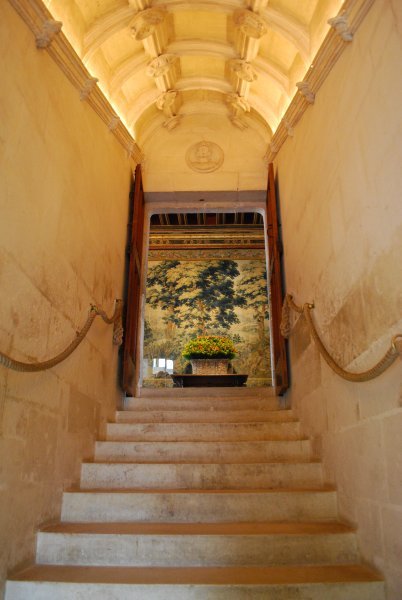 Stairway at Chateau de Chenonceau