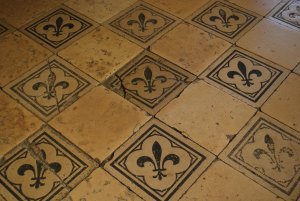 Flooring inside the tiny church at Chateau d'Amboise