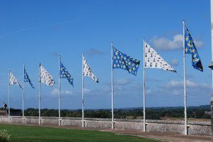 Flags at Chateau d'Amboise