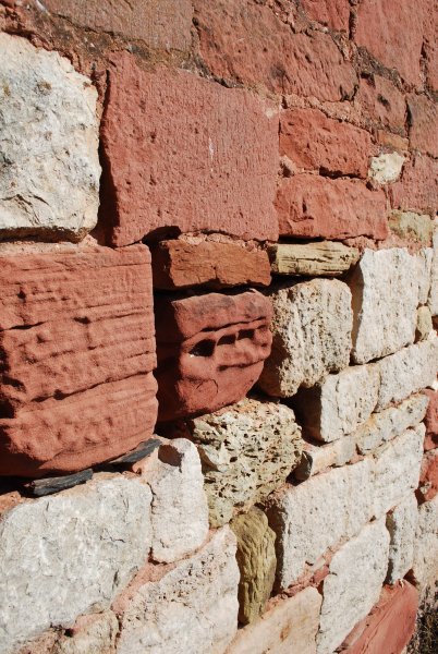 Red brick used on most buildings in Collonges-la-Rouge