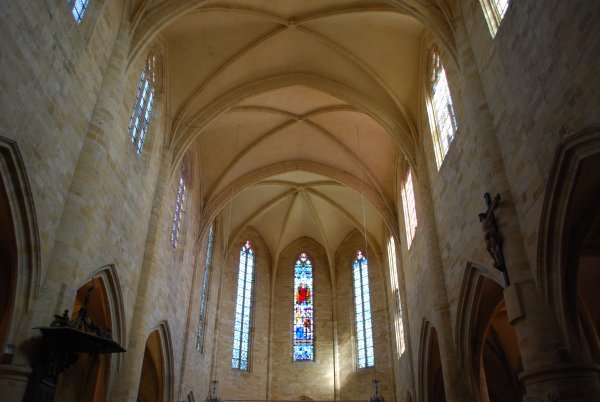 Interior of Cathedral of St. Sacerdos in Sarlat