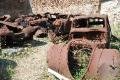 Multiple rusted cars in Oradour-sur-Glane