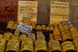 Foie gras for sale in Domme