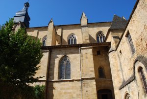 Exterior of Cathedral of St. Sacerdos in Sarlat