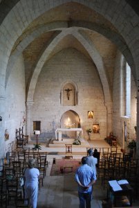 Interior of a church in Rocamadour