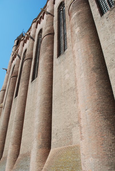 Exterior of Sainte-Cecile Cathedral in Albi