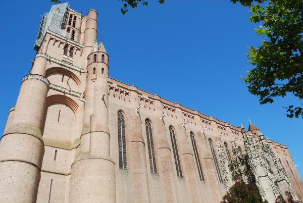 Exterior of Sainte-Cecile Cathedral in Albi