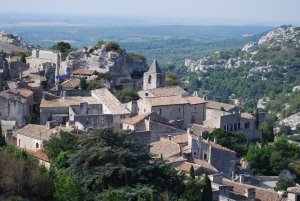 View of the lower part of Les Baux-de-Provence