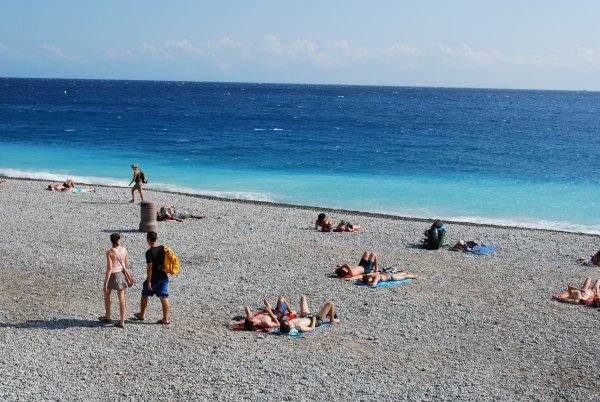 Rocky beach in Nice