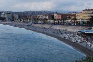 View of the Promenade des Anglais of Nice