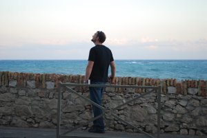 Mike enjoying the view from Antibes