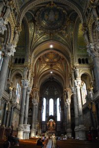 Interior of Notre-Dame de Fourviere of Lyon