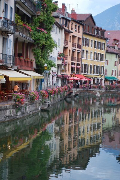 Riverside view of Annecy