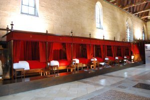 Hospital beds at Hotel Dieu in Beaune