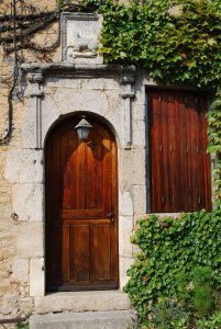 Door and window in Chateauneuf-en-Auxois