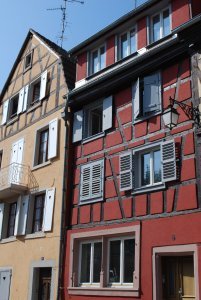 Yellow and red buildings in Colmar