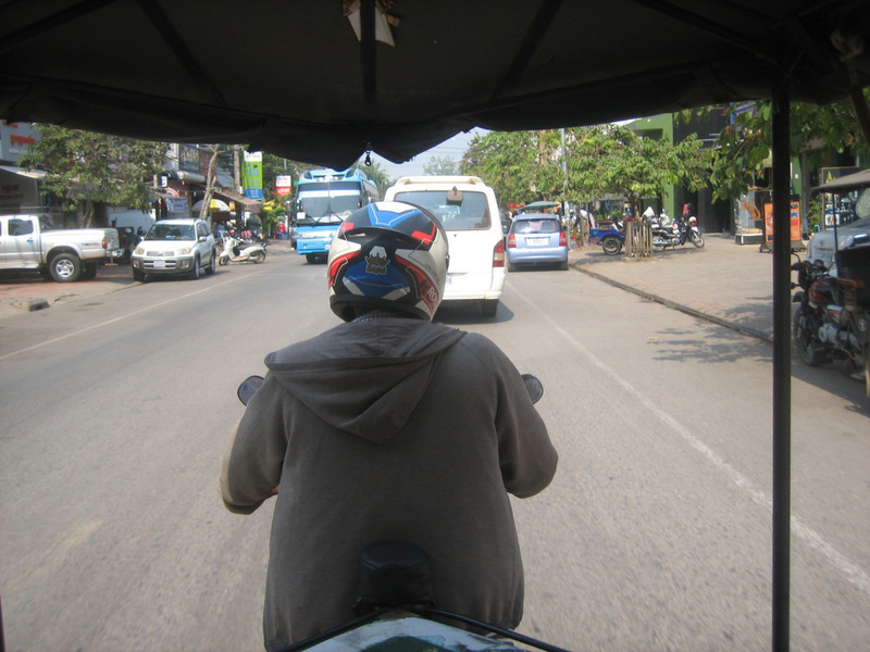 Riding through Siem Reap