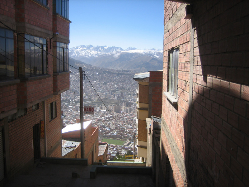 Looking down from El Alto
