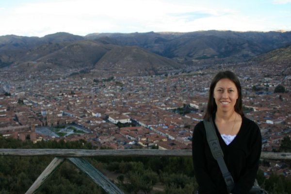 Looking down on Cusco