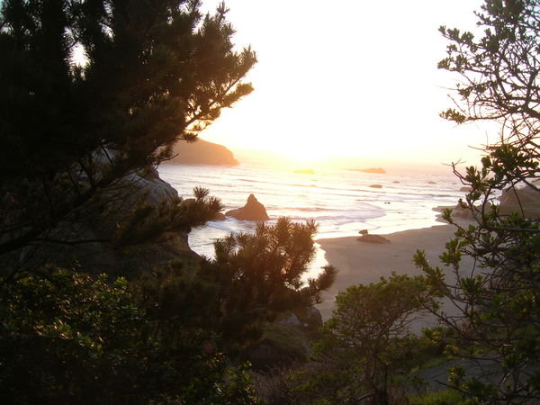 sunset on the Oregon Coast