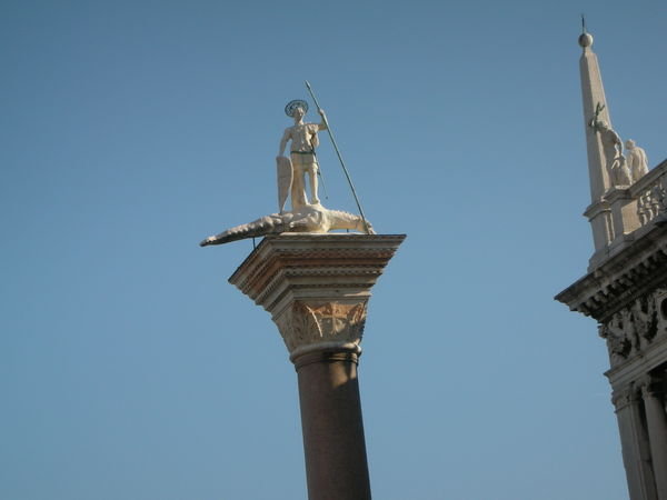 Gondola and Gondolier on a Column