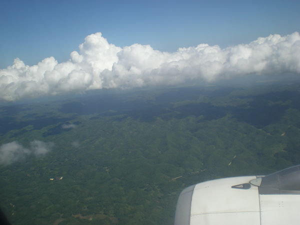 Waving goodbye to Bohol - view of the island from my plane window.