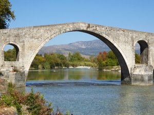 The old bridge over the Arachthos river in Arta