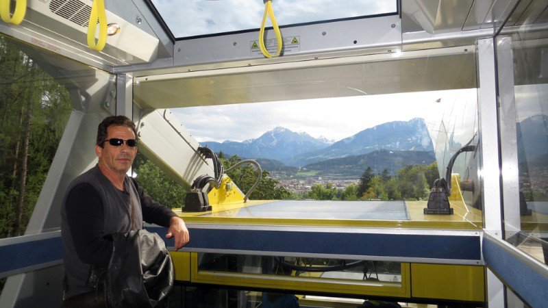 Cable car up to the Alpine zoo, Innsbruck