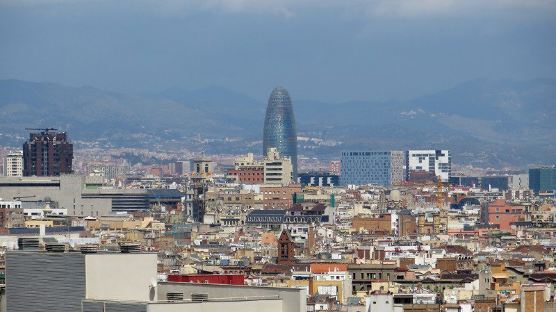 View of Barcelona with Agbar Tower