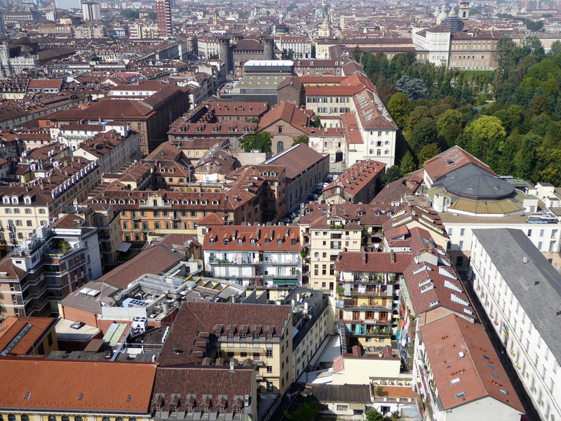 View of Turin rooftops from the Mole Antonelianna
