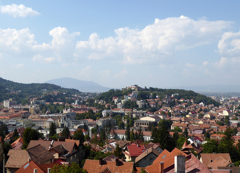 View of Brasov from our apartment