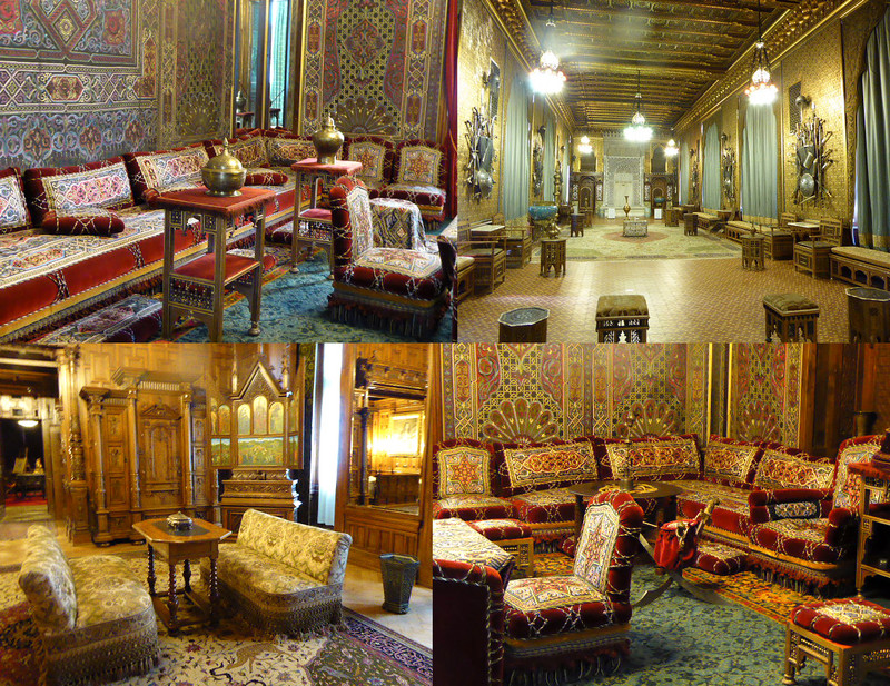 The men's smoking room, the ladies' smoking room and a sitting room