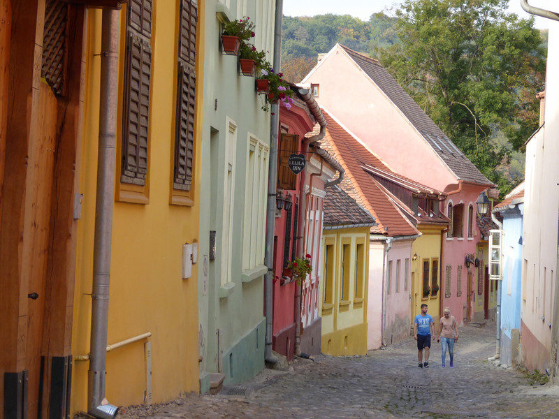 The colorful streets of Sighisoara