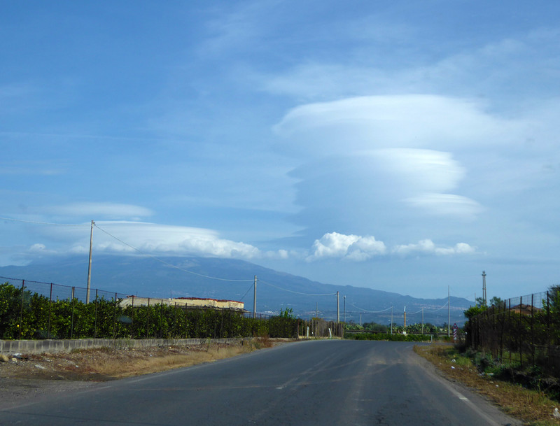 Etna -- interesting cloud at the side