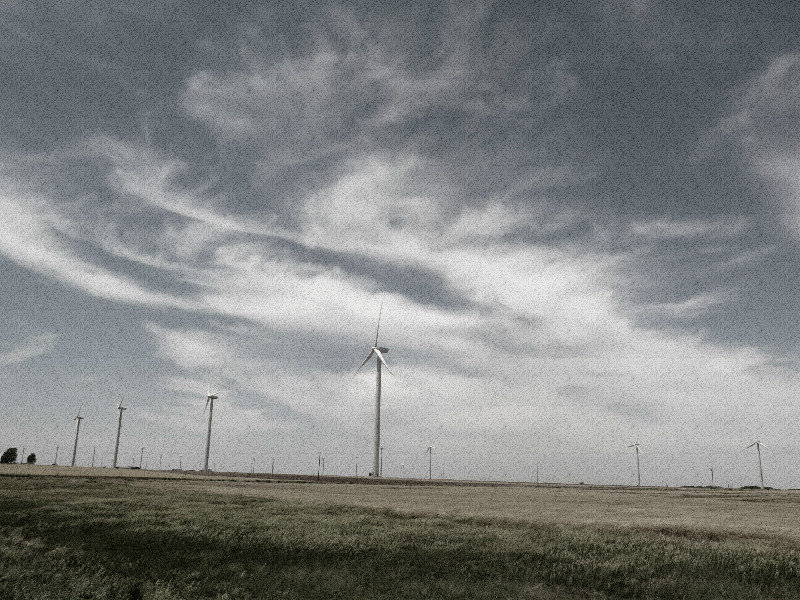 Windanlage mit ca. 1'000 Windrädern