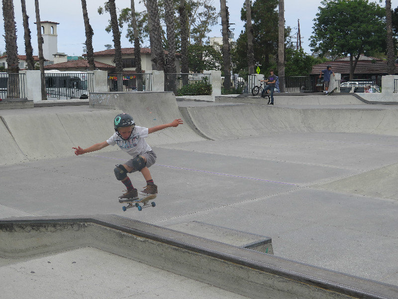 Kids skating in Santa Barbara