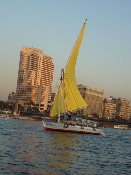Falluca on the Nile in Cairo