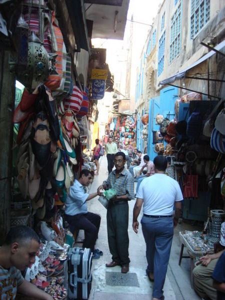 Walking into Khan El Khalili market place