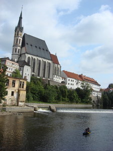 Same church with river