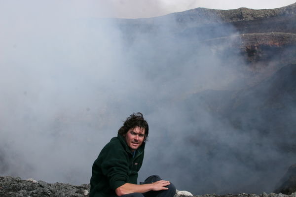 Russ at the top of the volcano!