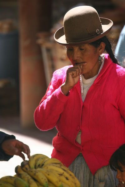 Typical hat of a Bolivian woman