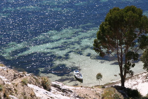 The sparkling waters of Lake Titicaca