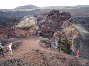 One of the volcanic craters on Isla Isabella