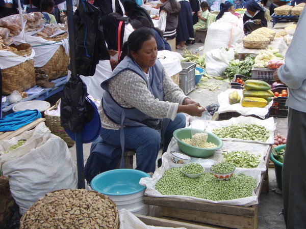 Food markets in Otavalo