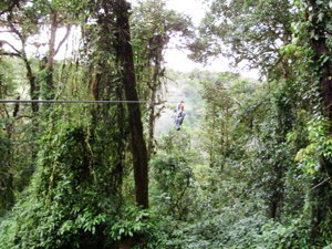 Me.......ziplining through the cloud forest