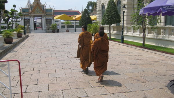 Monks on their way to the funeral