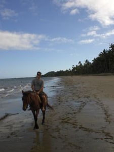 James horse riding