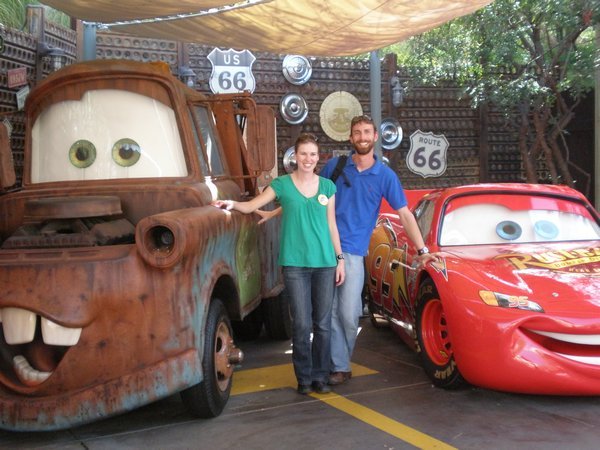 Me, Stephen, Mater and Lightning McQueen