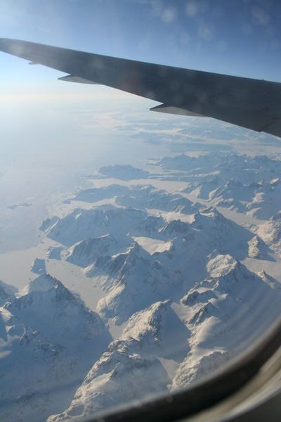 Greenland from the plane