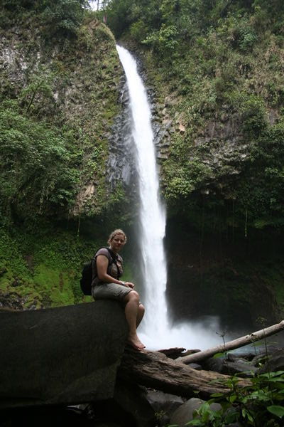 Me in front of the waterfall